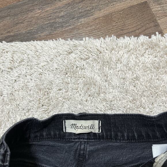 Madewell Size 26 Black High Rise Cropped Edgy Retro Emmett Wide Leg Jeans - Picture 6 of 8